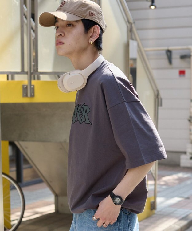 WEGO 【ユニセックス着用ITEM】ワッペンロゴドロストBIG　T（SS） スミクロ