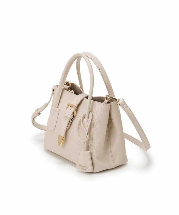 TOPKAPI 【Breath TOPKAPI】RIPPLE リプル バックル ショルダー付き ミニ トートバッグ オフ