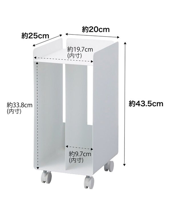 tower ピアノ下楽譜収納ワゴン タワー ホワイト ホワイト