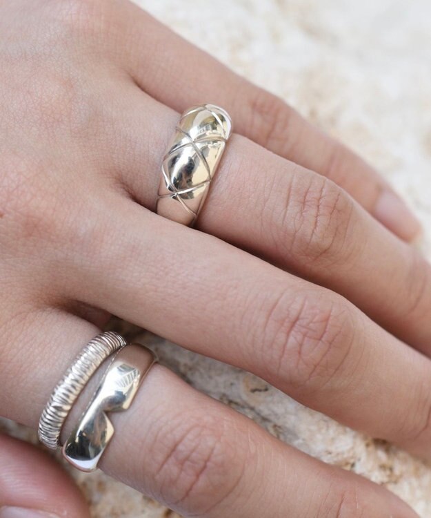 yoaa シルバー925　ジャギットリング シルバー925