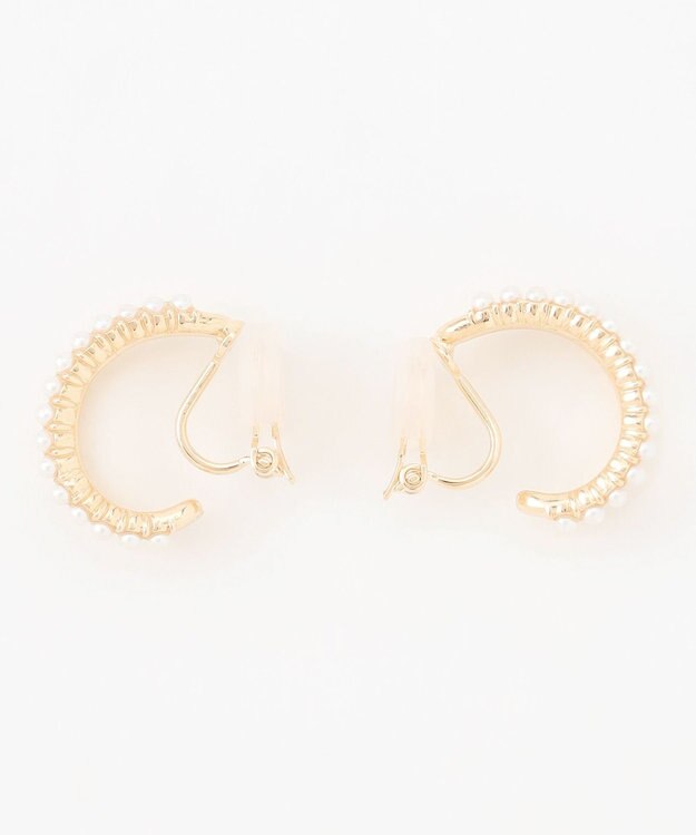 組曲 パールライクメタルアーチ イヤリング ゴールド系