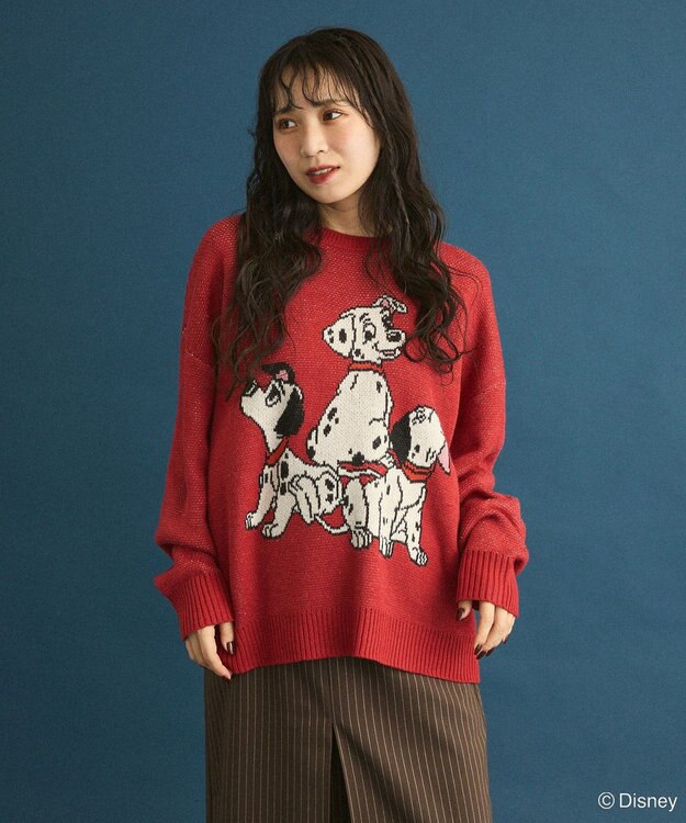 Green Parks １０１匹わんちゃん／ジャガードニット Red