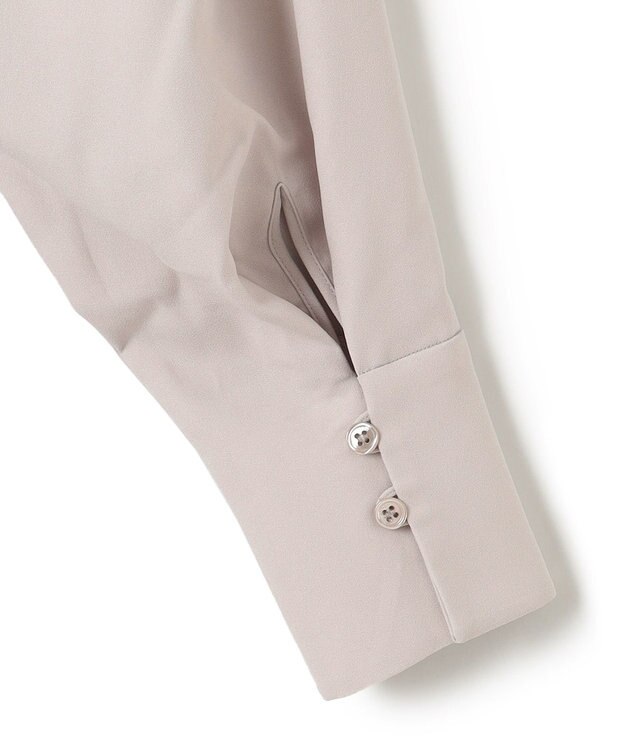 JOSEPH 【洗える】ノーブルサテン　シャツドレス Beige