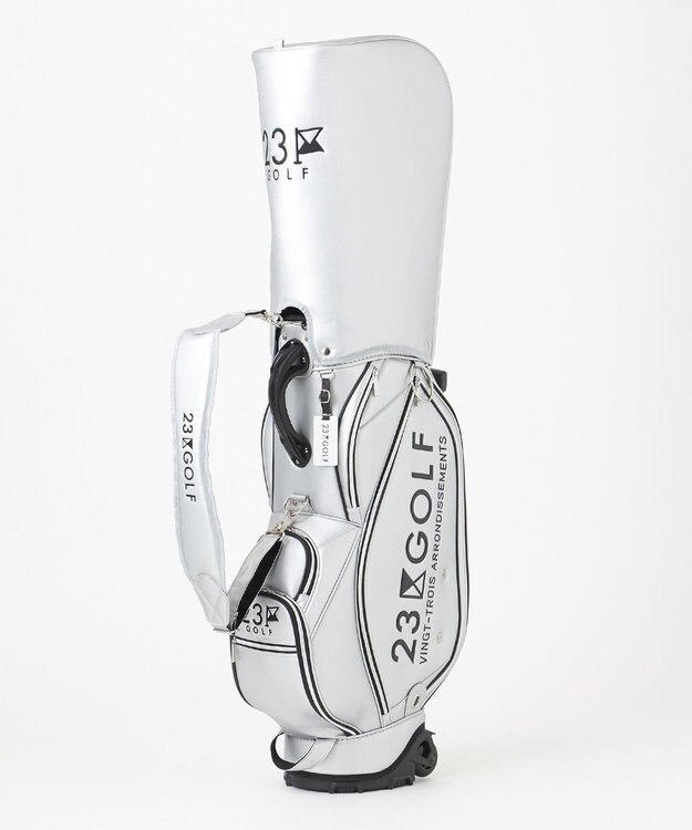 23区GOLF 【UNISEX】セルフスタンドバッグ内蔵キャディバッグ シルバー系