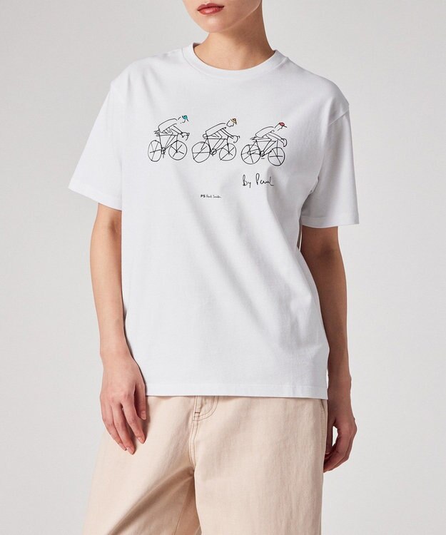 Paul Smith Drawn by Paul Cycling Tシャツ ホワイト