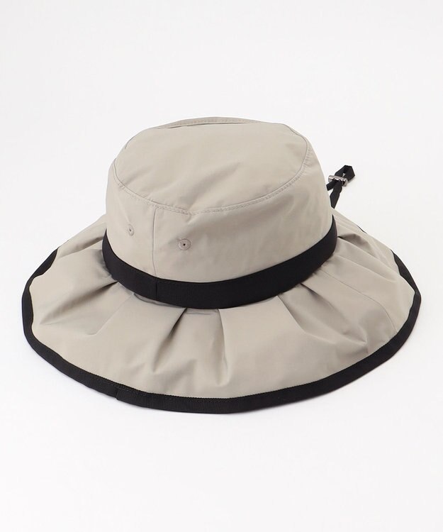 TOCCA 【UV99%以上カット・吸水速乾・抗菌防臭・洗える・サイズ調整可・強撥水】FRILL RAIN HAT レインハット ベージュ系