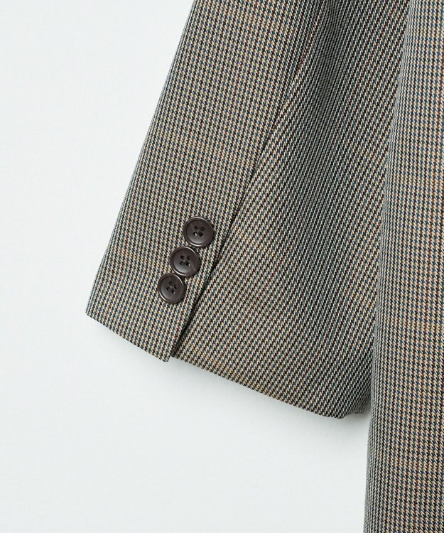 WEGO ボクシーテーラードジャケット ベージュチェック1