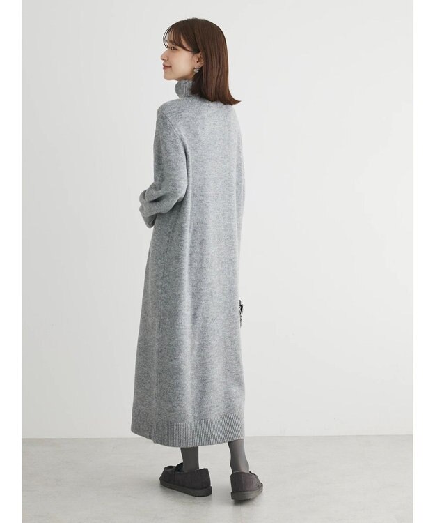 Green Parks タートルニットワンピース Gray