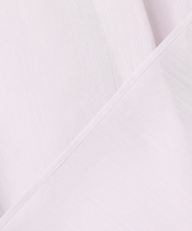 BEIGE， PAULINE / リネンヴィスコースフェイクレザー配色ブラウス Lilac