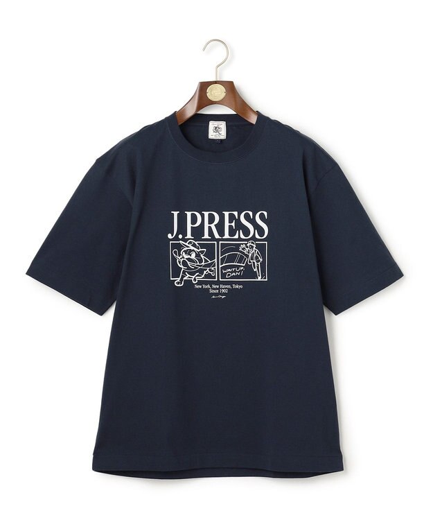 J.PRESS MEN 【AaronChang】【UNISEX】グラフィック Tシャツ ネイビー系