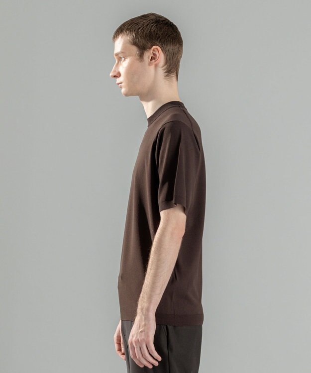 JOSEPH HOMME 【WEB限定カラーあり】【洗える/ストレッチ】リュクスレーヨン　クルーネック半袖ニット ダークブラウン系
