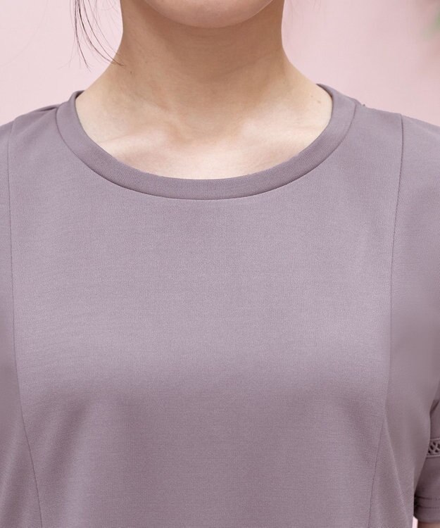 Tiaclasse 【洗える・接触冷感・紫外線ケア・サラごこち】はしごレースチュニック ピンクモカ