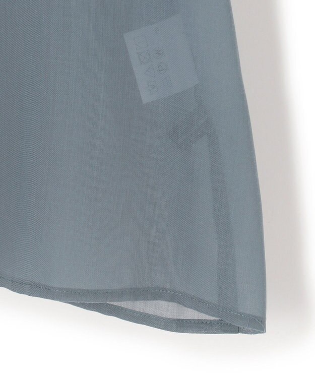 23区 S 【見上愛さん着用/洗える】シアービエラ ボウタイ ブラウス ダルブルー系