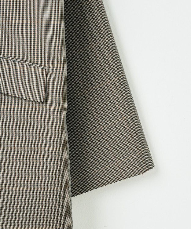 WEGO ボクシーテーラードジャケット ベージュチェック1