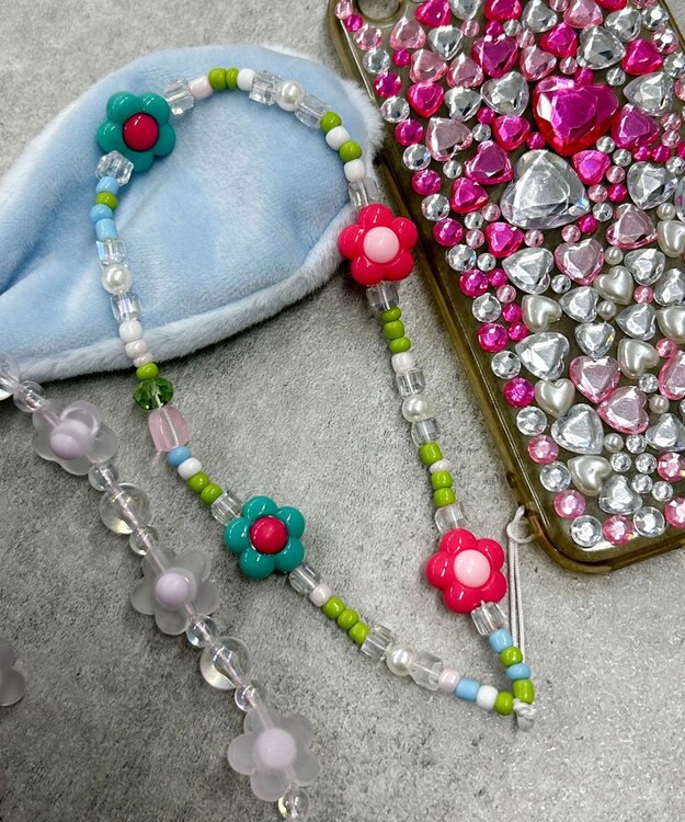 WEGO ビーズストラップキーホルダーB 柄4