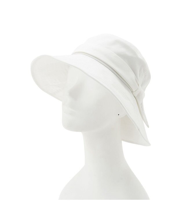 MOONBAT 【洗える】FURLA(フルラ) シャンブレー中つばダウンハット オフホワイト