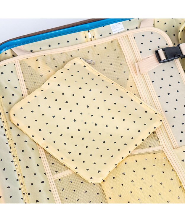 tsumori chisato CARRY 新ネコドットキャリー キャリーバッグ キャリーケース 【 海外旅行にも 約58リットル 3泊 4泊程度 】 グリーン