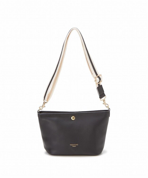 TOPKAPI 【TREASURE TOPKAPI】ソフトシュリンク テープ コンビ レザー ミニショルダーバッグ ブラック