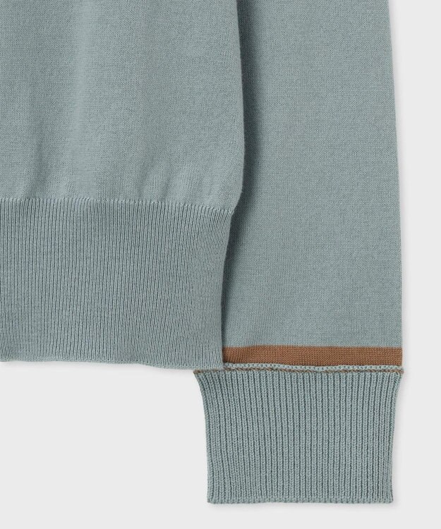 Paul Smith アクセントカラー クルーネックニット グレイッシュブルー