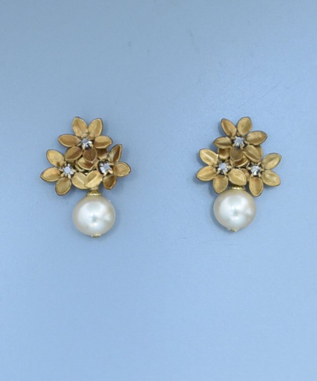 monshiro ワスレナグサイヤリング ゴールド