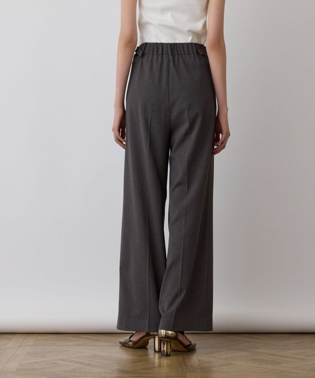 GRACE CONTINENTAL スラブストレッチタックパンツ チャコール