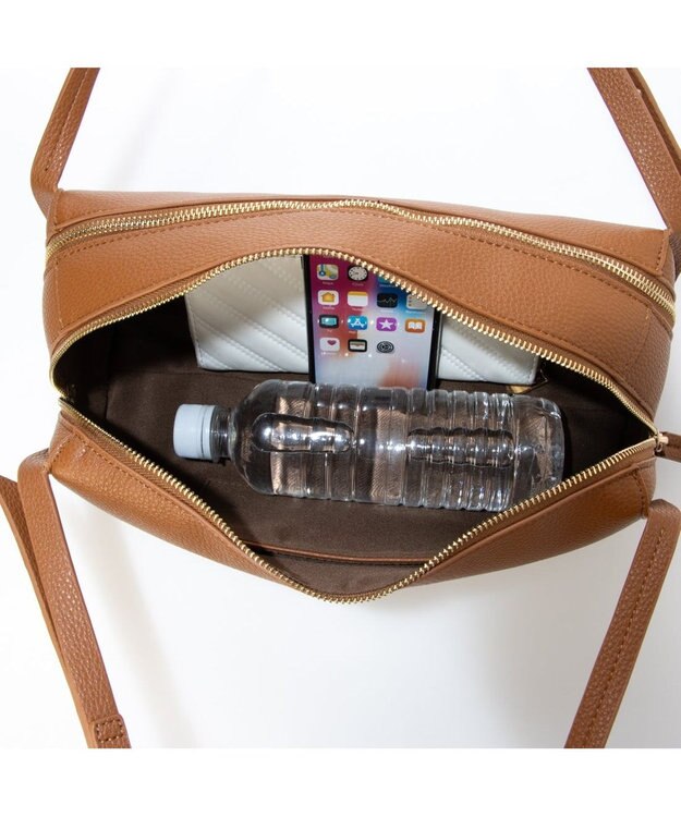 UNBILLION カカトゥ kakatoo / ダブルファスナーセミショルダー ブラウン