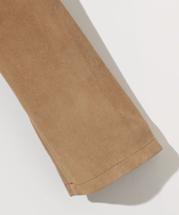 JOSEPH ABBOUD 【スプリングレザー/スウェード】ゴートスウェード シングルライダース ジャケット キャメル系