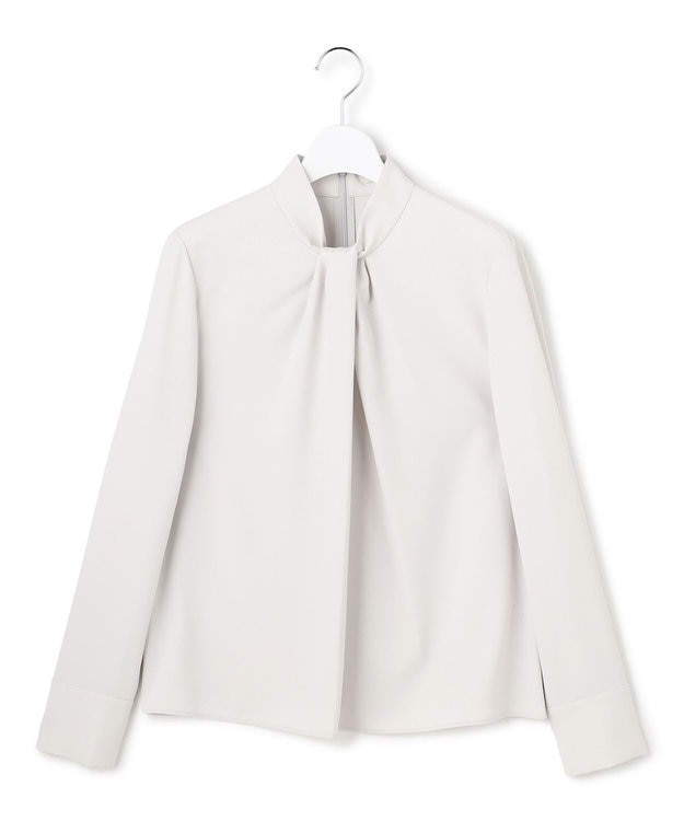 ICB ストレッチジョーゼット ボウタイライク ブラウス トープ