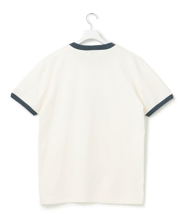 J.PRESS YORK STREET 【UNISEX】リンガーＴシャツ ホワイト系