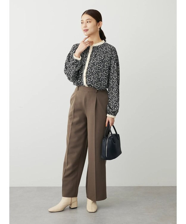 Green Parks ・ＥＬＥＮＣＡＲＥ　ＤＵＥコバナパイピングブラウス Black