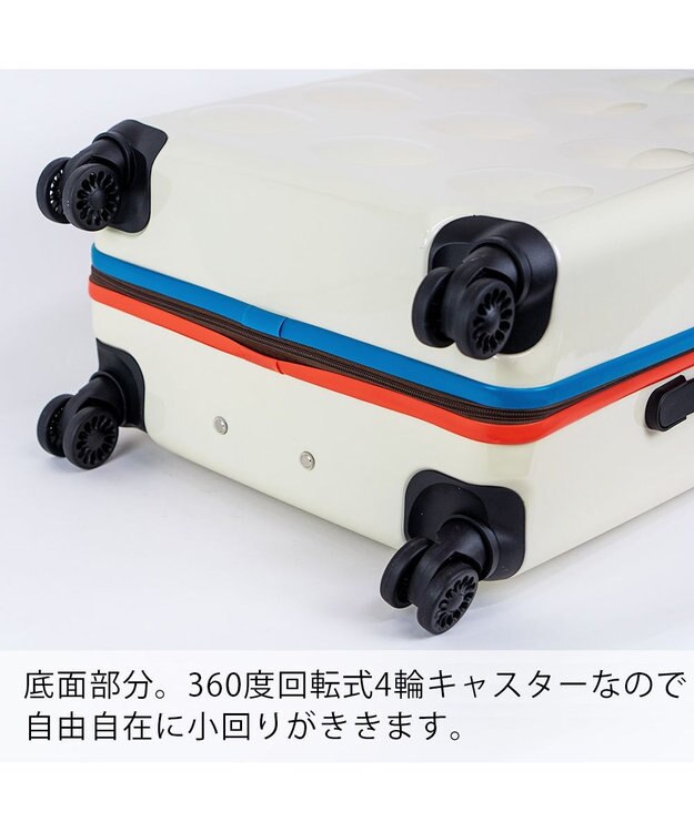 tsumori chisato CARRY 新ネコドットキャリー キャリーバッグ キャリーケース 【 海外旅行にも 約58リットル 3泊 4泊程度 】 ホワイト