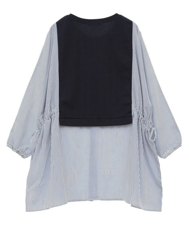 Green Parks 脇リボンドッキングチュニック Navy