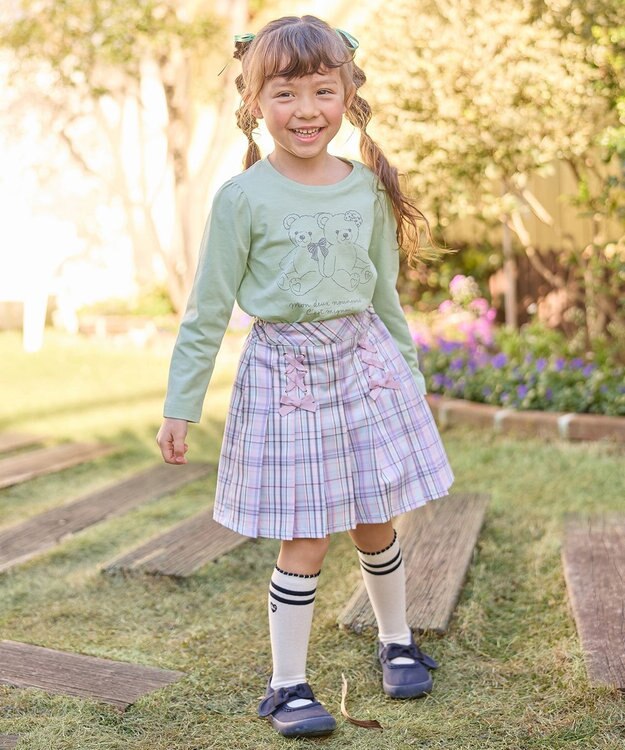 ANY KIDS 【WEB限定】7days プリント Tシャツ ミント×クマ