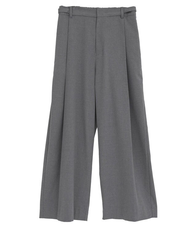 earth music&ecology 【2WAY】ウエストタブタックパンツ Gray