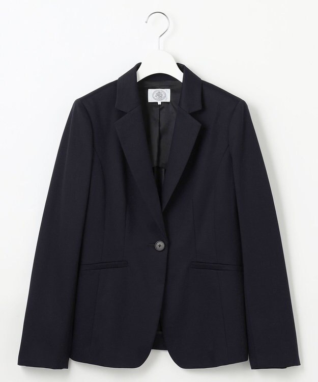 J.PRESS LADIES 【セットアップ対応・洗える・抗菌防臭】T/Cポンチ テーラード ジャケット ネイビー系