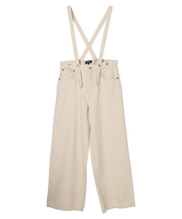 CRAFT STANDARD BOUTIQUE 【２ｗａｙ】デニムサロペットパンツ Ivory