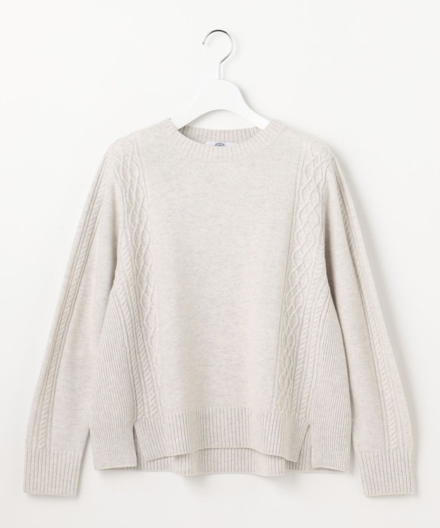 J.PRESS LADIES L 【WEB限定カラーあり】CAT クルーネック ニット ライトグレー系