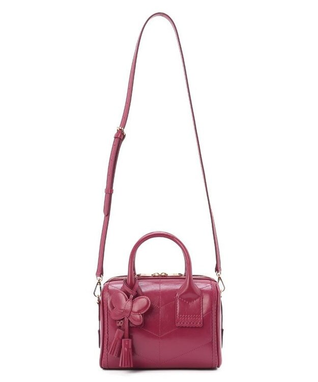 ANNA SUI ポワロ 2wayハンドバッグ ワイン