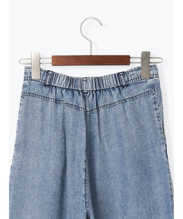 Te chichi ウォッシュデニムライクタックワイドパンツ(セットアップ可) ネイビー