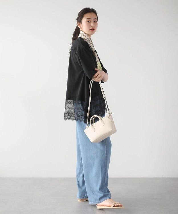 Green Parks 裾イレヘムレースプルオーバー Black