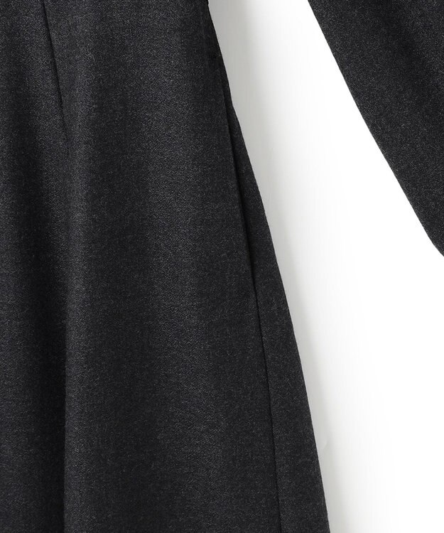 23区 L ウールジョーゼット フィットアンドフレア ワンピース グレー系