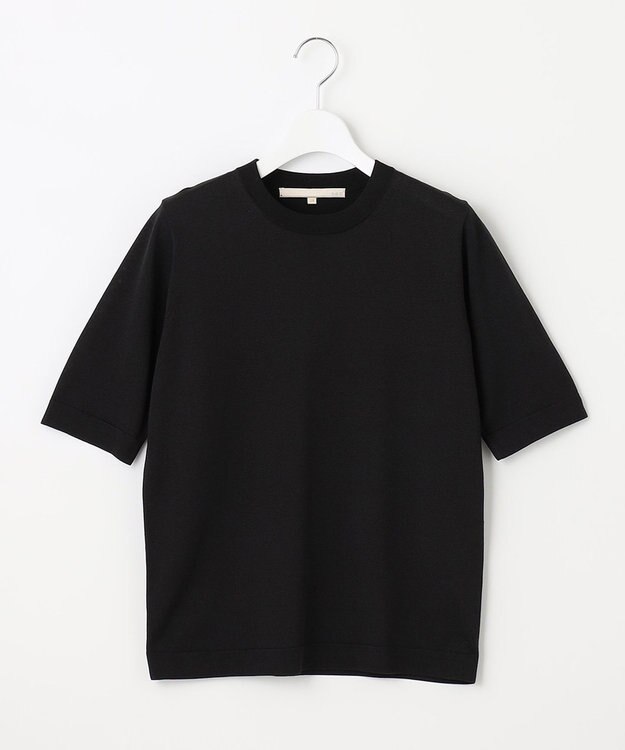 自由区 【XSサイズ～/洗える/セット着用可】シャインハイゲージ プルオーバーニット ネイビー系