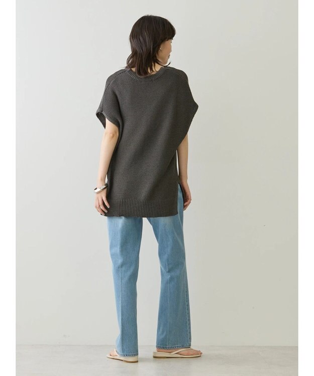 AMERICAN HOLIC リネンブレンドニットベスト Charcoal Gray