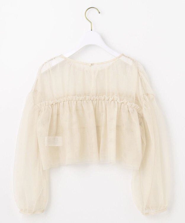 ANY SIS 【Lily Calin】チュールフリルトップス×ドレスセット ブラック×アイボリー