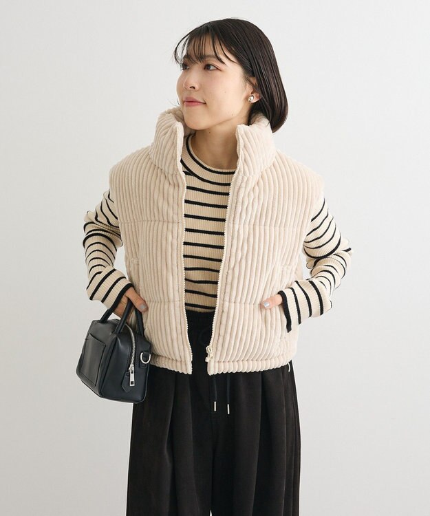 Green Parks ・ｓｗｉｎｇ　ｂｙ　ワイドコールベスト Light Beige