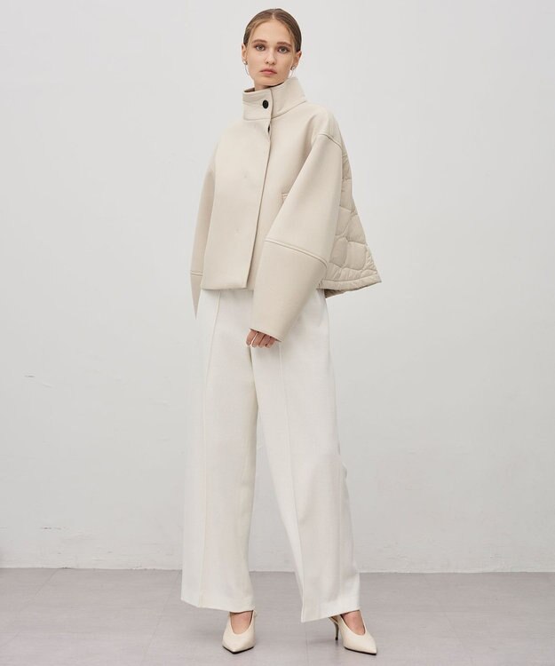 uncrave パディング×ボンディングコンビ コート エクリュ