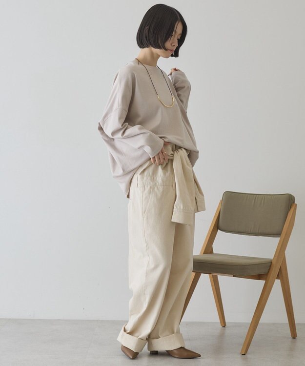 AMERICAN HOLIC 【先行予約】【UVカット】コクーンポンチプルオーバー Gray Beige