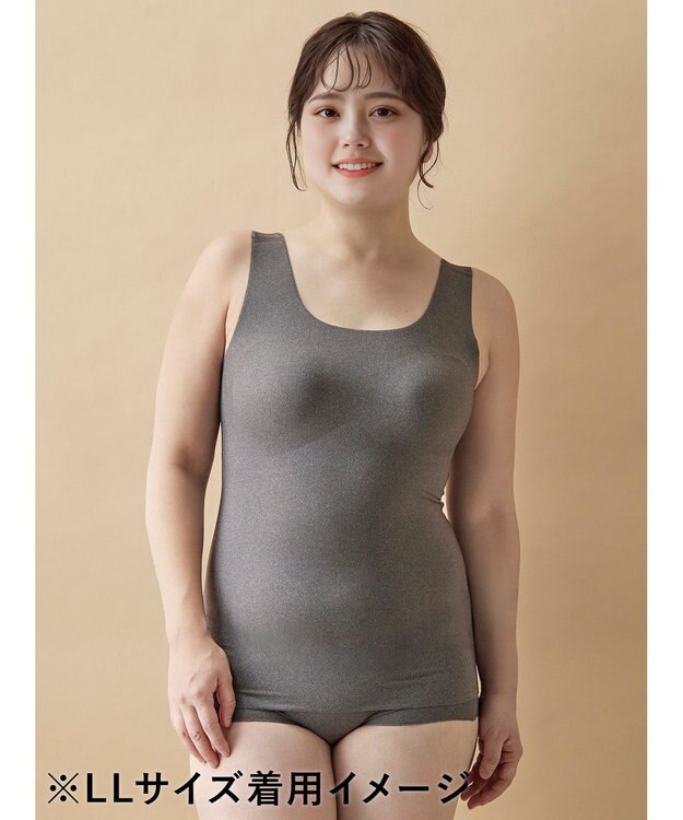 WACOAL ブラトップ【GOCOCi ゴコチ】 伸びがいい フラット仕上げ タンクトップ UGG210 /ワコール グレー