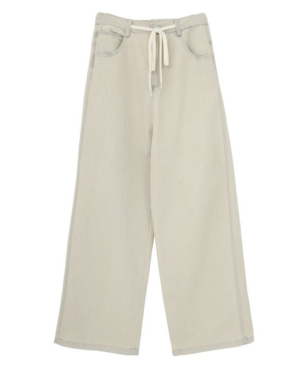 Green Parks コクーンシルエットデニムパンツ Gray Beige