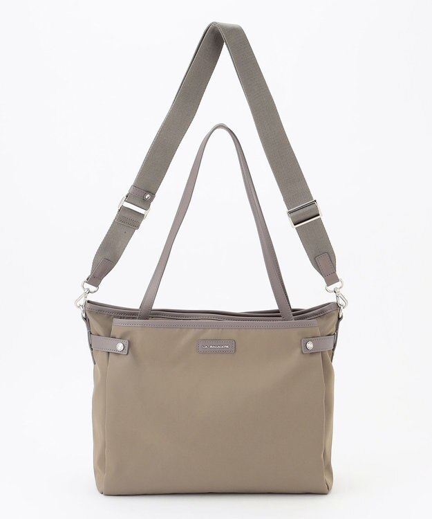 LA BAGAGERIE 【撥水ナイロン】ベーシックA4トート グレージュ
